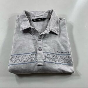 Travis Mathew Golf Polo Light Grey Men’s Size Large